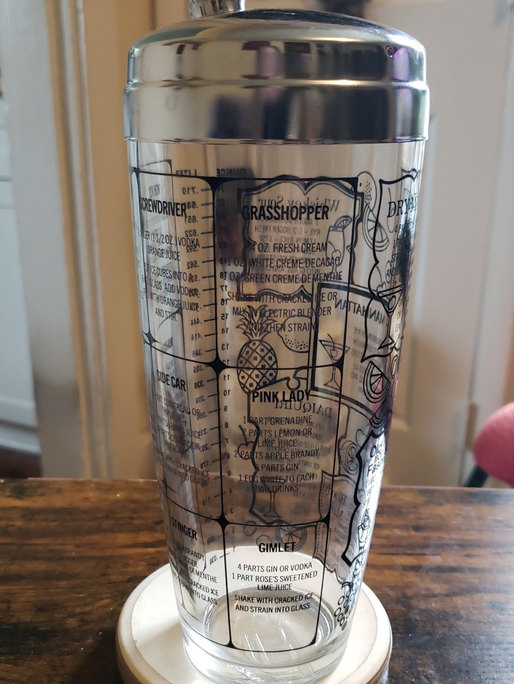 Vintage Mid-Century Modern Irvinware Glass Cocktail Shaker - Picture 8 of 15